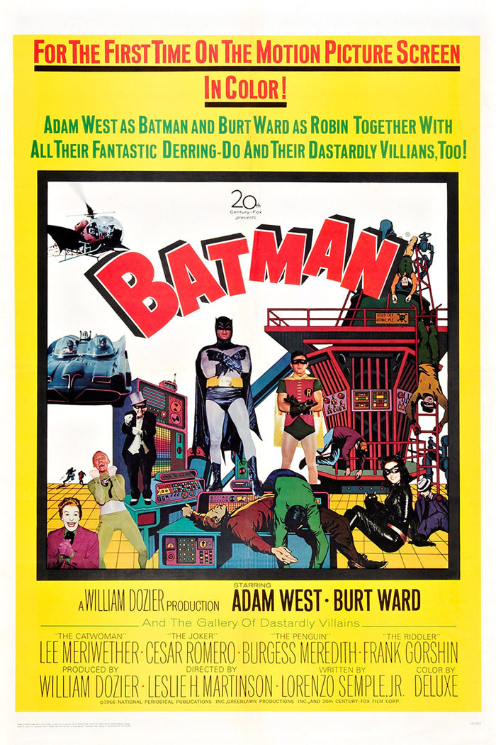 Close-up of Batman Giclee art print with vibrant colors and fine details.