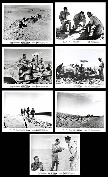 Front view of Tobruk toy set showing all 7 action pieces in play position