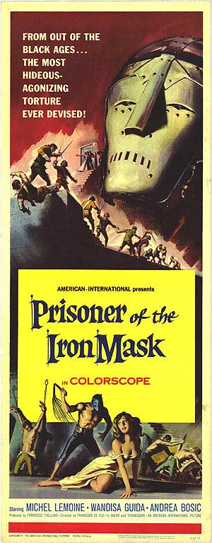 Front view of the Legendary Iron Mask Replica showcasing intricate details.