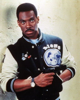 Eddie Murphy in Beverly Hills Cop II, showcasing the iconic action comedy moments.