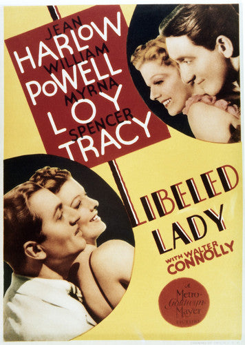 Libeled Lady movie poster showcasing the romantic comedy theme.