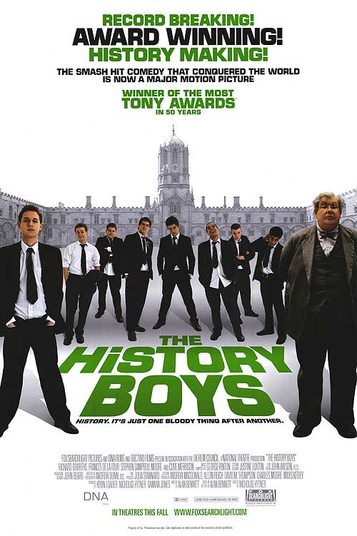 Cover of the History Boys play script showcasing its engaging story and characters.