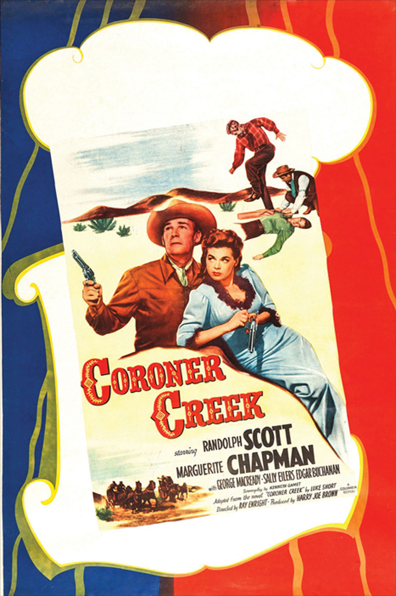 Coroner Creek Giclee art print featuring vibrant colors, ideal for living room decor.