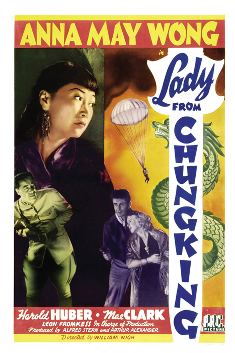 Front view of Lady From Chungking giclee art print hanging in a contemporary living room