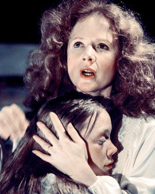 Carrie movie poster featuring Sissy Spacek and Piper Laurie