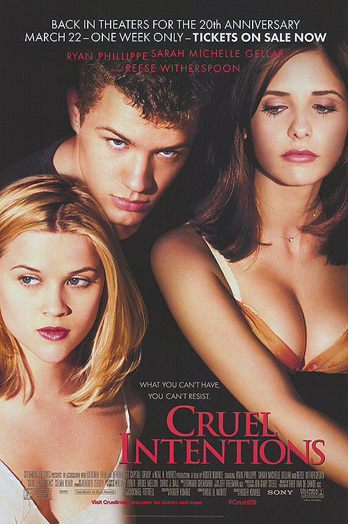 Cruel Intentions 20th Anniversary Edition cover featuring iconic characters.
