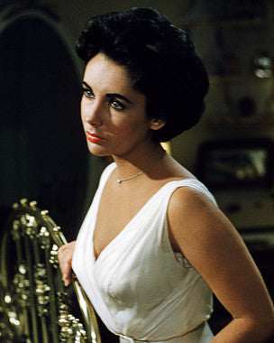 Elizabeth Taylor in a dramatic scene from Cat on a Hot Tin Roof