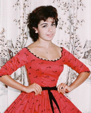 Close-up shot of Annette Funicello memorabilia featuring vintage collectibles.