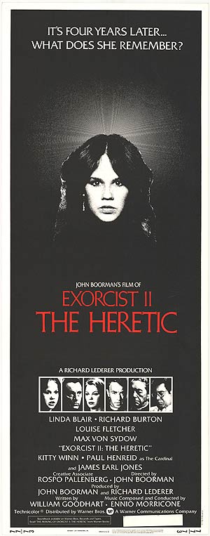 Exorcist II: The Heretic DVD cover showcasing haunting imagery from the film.