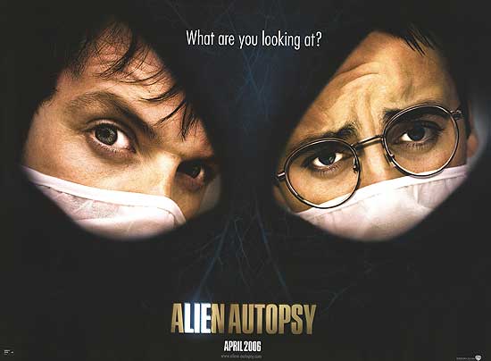 Close-up of the Alien Autopsy art piece highlighting intricate details.