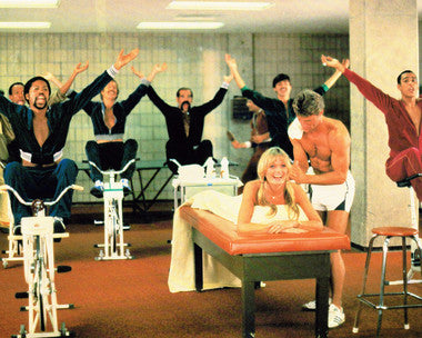 Cover of Can't Stop the Music album featuring Valerie Perrine, showcasing vibrant colors and lively design.