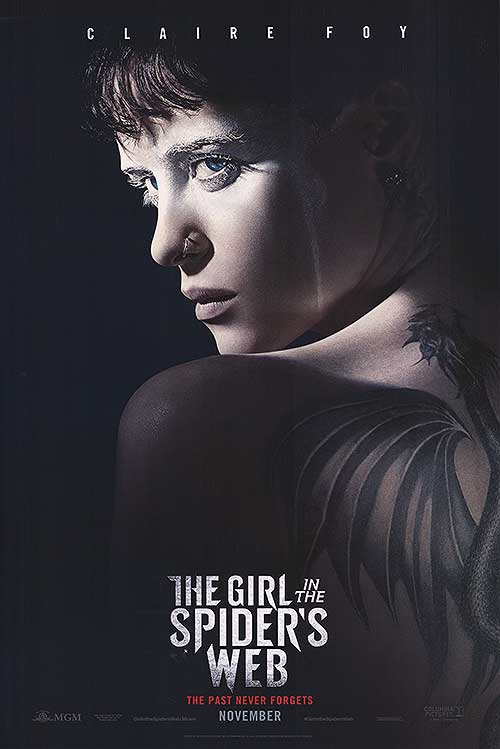 Cover art of Girl in the Spider's Web showing suspenseful thriller scene
