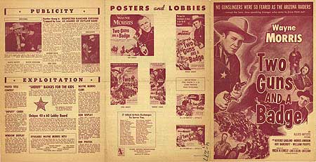 Cover of Two Guns and a Badge showcasing thrilling action scenes.