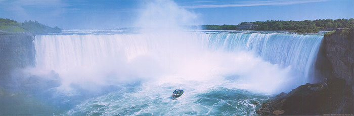 Stunning view of Niagara Falls during sunset, perfect for family vacations.