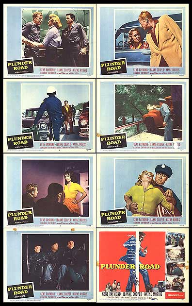 Detailed view of Plunder Road film set collectibles showcasing vintage design.