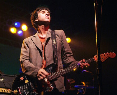 Close-up of Modest Mouse vinyl albums including limited edition releases