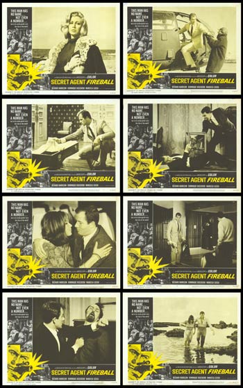 Ultimate Secret Agent Fireball action figures set displayed on a shelf