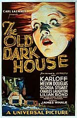 A shadowy view of the Old Dark House, inviting readers into its ghostly atmosphere.