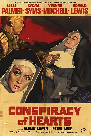 Close-up of 'Conspiracy of Hearts' canvas print hanging in a modern living room