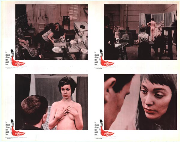 Close-up of vibrant uncut lobby cards displaying iconic film scenes.