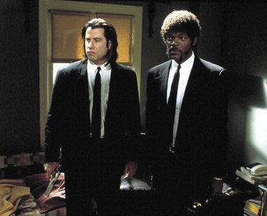 Samuel L. Jackson action figure from Pulp Fiction, showcasing his iconic look.