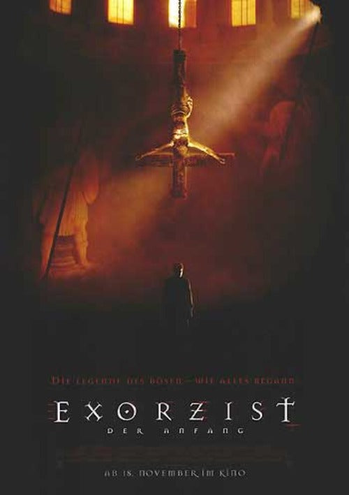 Cover image of The Exorcist: The Beginning collector's edition DVD showcasing its haunting artwork.