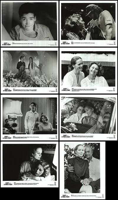 Front view of Gaby A True Story 1987 lobby card set with key scenes from the film
