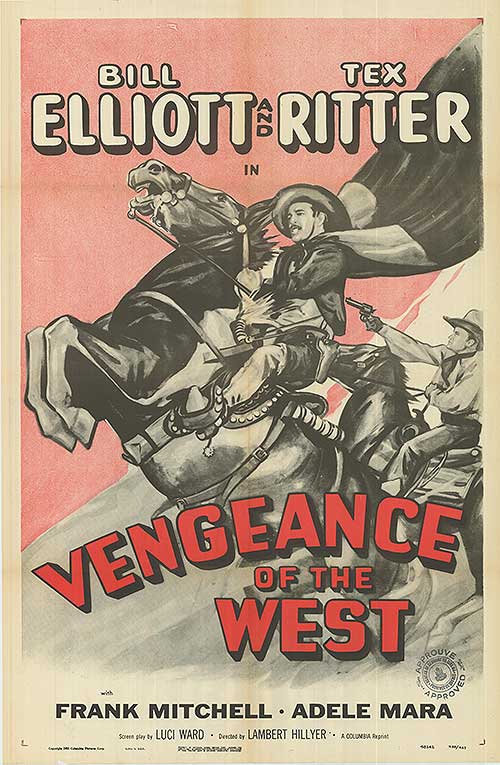 Cover of Vengeance of the West 1955 reissue with censor stamp