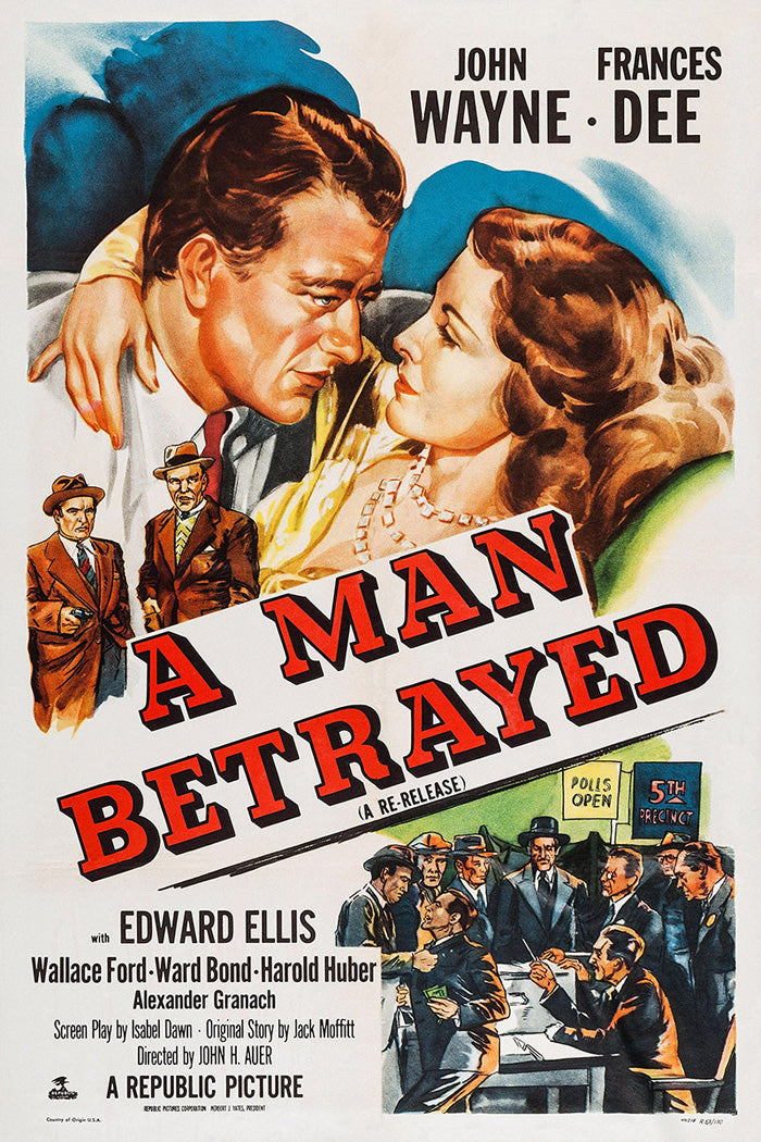 Close-up of the Man Betrayed modern canvas wall art showing vivid colors and fine details