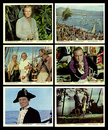 Close-up of Mutiny on the Bounty replica memorabilia set for display