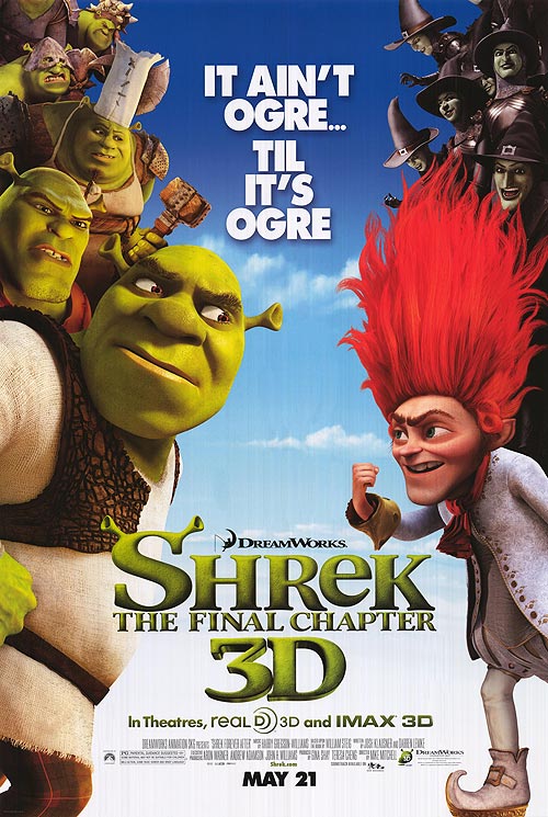 Shrek and Fiona laughing together in Shrek Forever After scene