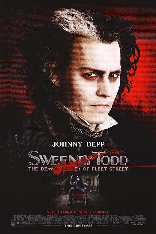 Sweeney Todd cast performing on stage, showcasing dramatic scenes
