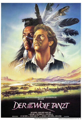 Dances with Wolves DVD cover featuring Kevin Costner in a dramatic scene from the film.