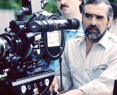 Martin Scorsese film director with classic movie posters