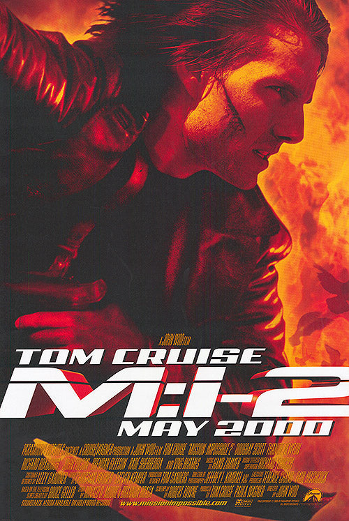 Mission Impossible II DVD cover showcasing Tom Cruise in action.