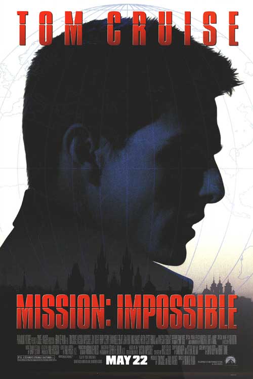Tom Cruise performing a stunt in Mission: Impossible
