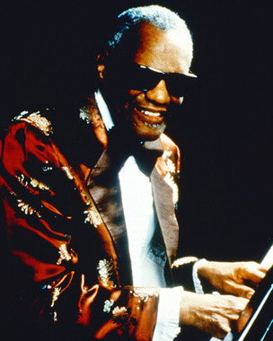 Close-up of Ray Charles vinyl record showcasing its artwork.