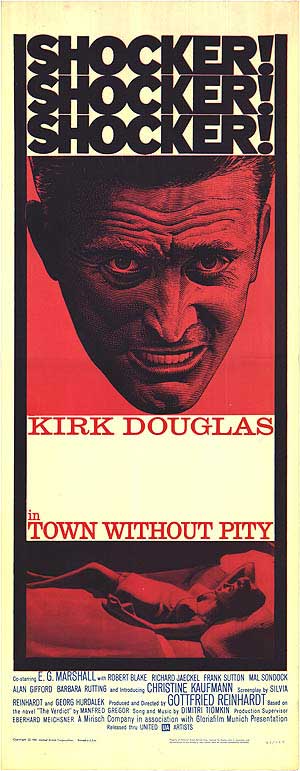 Front cover of Town Without Pity vinyl record, featuring classic rock artwork.