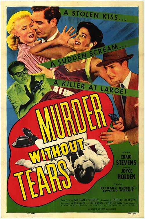 Front cover of Murder Without Tears crime thriller novel in excellent condition