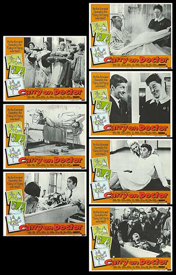 Vintage Carry On Doctor toy set displayed with figures from the 1972 series.
