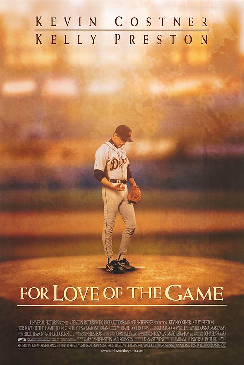 Kevin Costner pitching in For Love Of The Game baseball movie scene