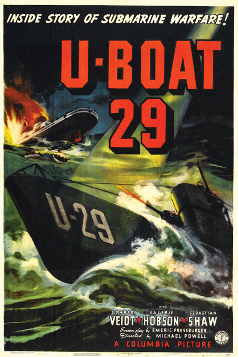 U-Boat 29 Giclee Art Print displayed in a modern living room setting.