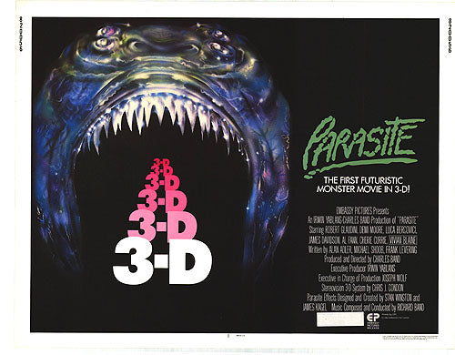 Parasite 3-D Blu-ray cover showcasing stunning 3D effects