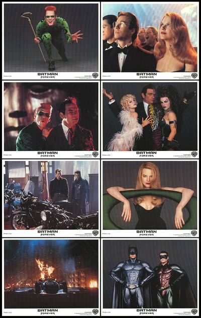 Batman Forever action figures set showcasing eight unique characters in dynamic poses.