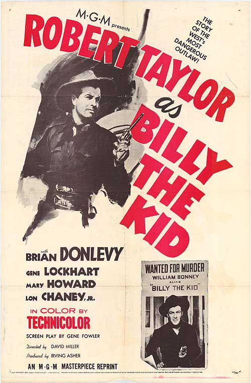 Front view of the Billy The Kid Re-Issue Poster, ideal for collectors.