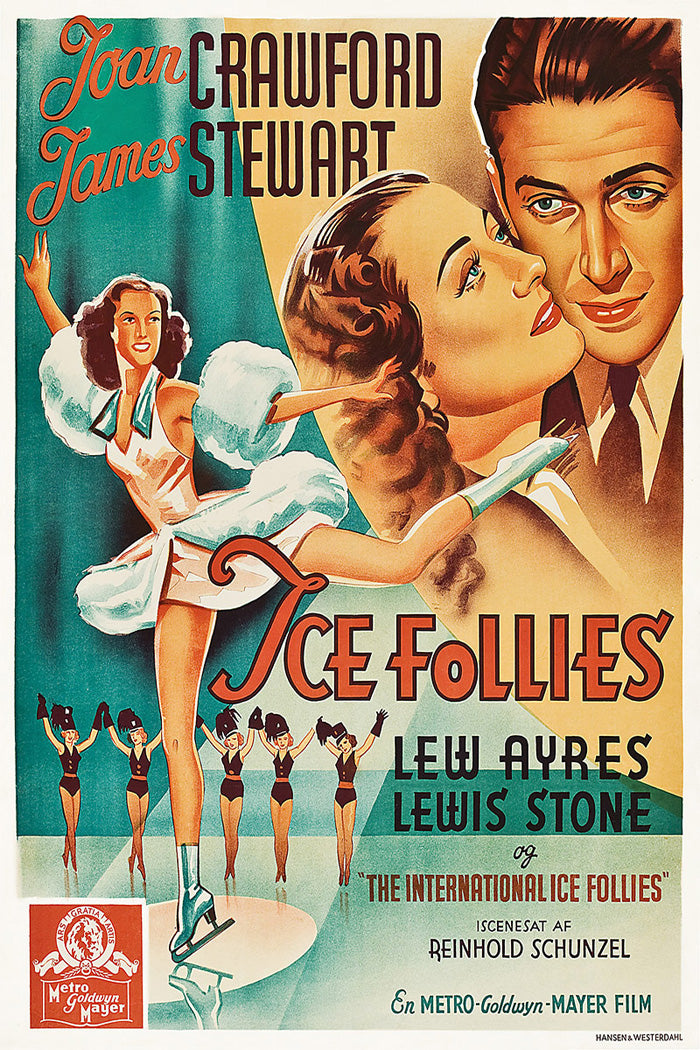 A stunning Giclee print of Ice Follies of 1939 displayed in a modern living room, perfect for home decor.