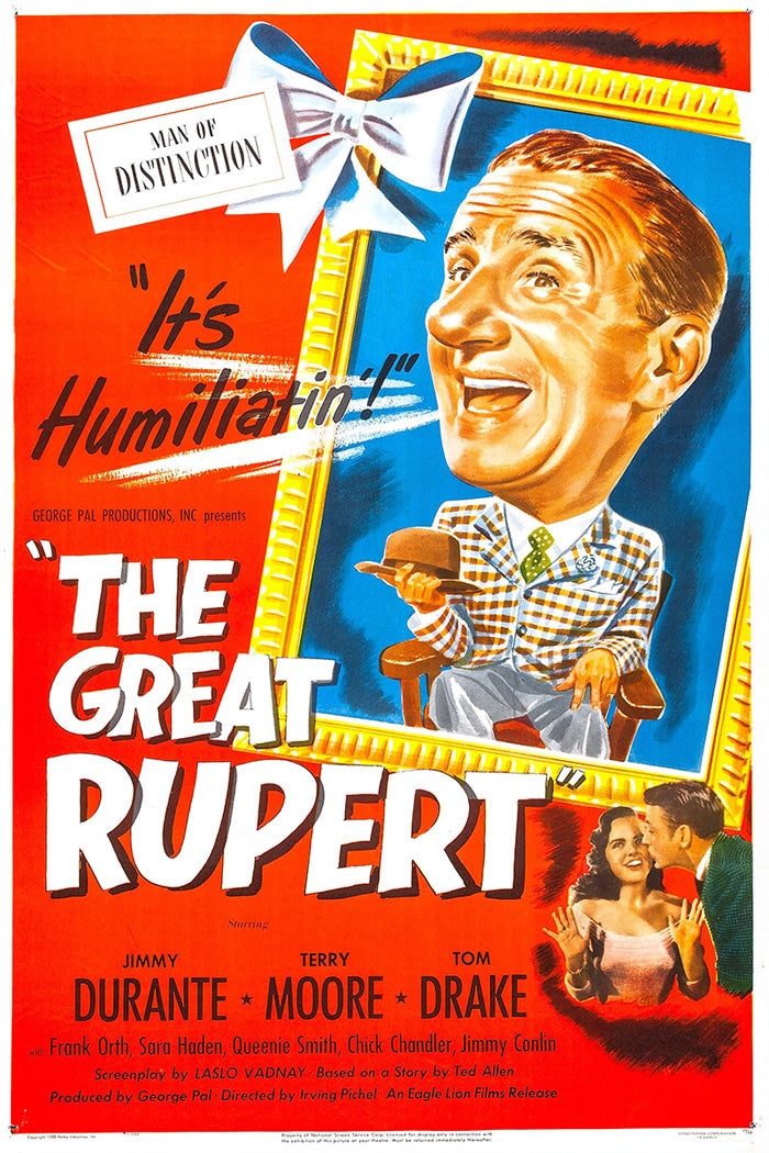 Close-up of Great Rupert giclee print showing vivid colors and film poster detail