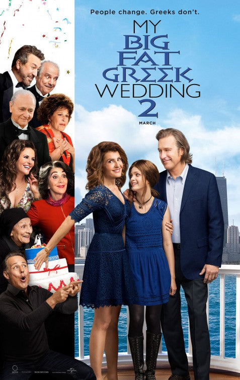 Cover of My Big Fat Greek Wedding 2 DVD showcasing the family reunion theme.