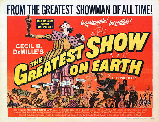Cover of 1967 reissue of Greatest Show on Earth with vintage circus artwork