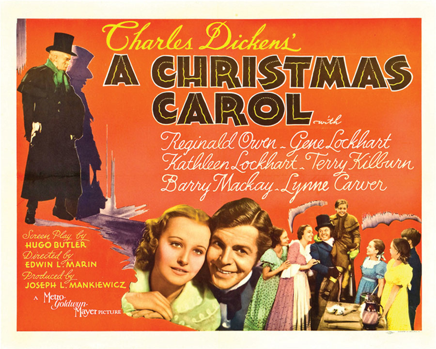 Enchanting Christmas carol art print showcasing festive illustrations, ideal for holiday decor.